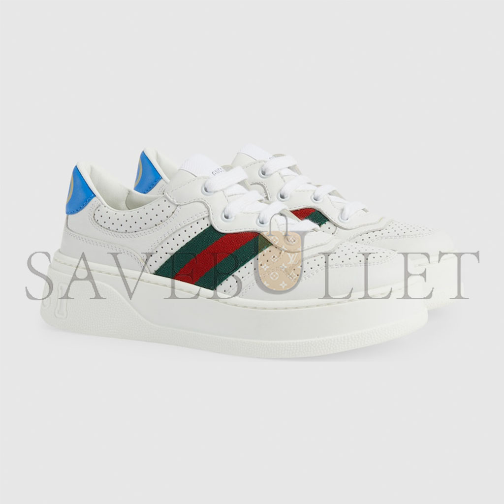 GUCCI CHILDREN'S LEATHER TRAINER WITH WEB 702916 